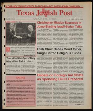 Primary view of object titled 'Texas Jewish Post (Fort Worth, Tex.), Vol. 49, No. 24, Ed. 1 Thursday, June 15, 1995'.