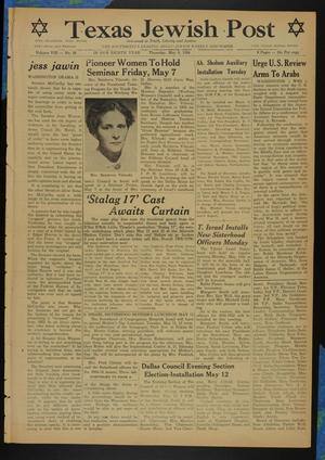 Texas Jewish Post (Fort Worth, Tex.), Vol. 8, No. 18, Ed. 1 Thursday, May 6, 1954