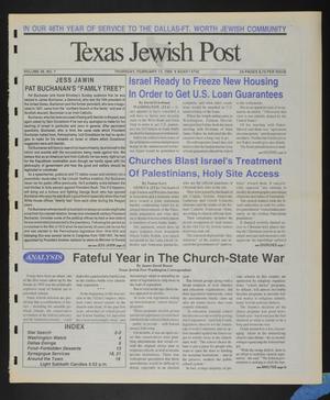 Texas Jewish Post (Fort Worth, Tex.), Vol. 46, No. 7, Ed. 1 Thursday, February 13, 1992
