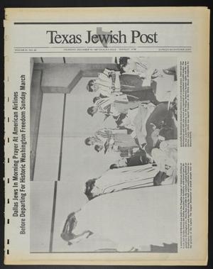 Primary view of object titled 'Texas Jewish Post (Fort Worth, Tex.), Vol. 41, No. 49, Ed. 1 Thursday, December 10, 1987'.