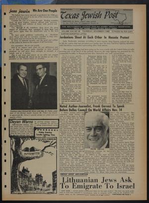 Primary view of object titled 'Texas Jewish Post (Fort Worth, Tex.), Vol. 22, No. 45, Ed. 1 Thursday, November 7, 1968'.
