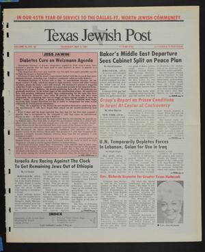 Texas Jewish Post (Fort Worth, Tex.), Vol. 45, No. 18, Ed. 1 Thursday, May 2, 1991