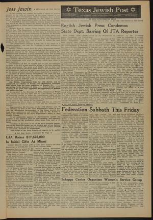 Texas Jewish Post (Fort Worth, Tex.), Vol. 17, No. 9, Ed. 1 Thursday, February 28, 1963
