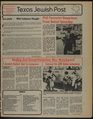 Texas Jewish Post (Fort Worth, Tex.), Vol. 36, No. 33, Ed. 1 Thursday, August 19, 1982