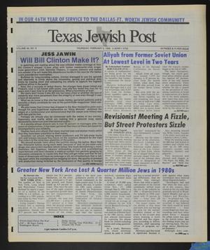 Texas Jewish Post (Fort Worth, Tex.), Vol. 46, No. 6, Ed. 1 Thursday, February 6, 1992