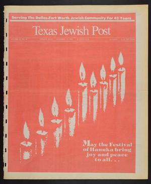 Primary view of object titled 'Texas Jewish Post (Fort Worth, Tex.), Vol. 43, No. 50, Ed. 1 Thursday, December 14, 1989'.
