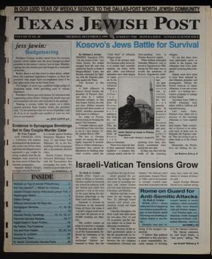 Primary view of object titled 'Texas Jewish Post (Fort Worth, Tex.), Vol. 53, No. 48, Ed. 1 Thursday, December 2, 1999'.
