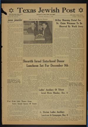 Texas Jewish Post (Fort Worth, Tex.), Vol. 6, No. 49, Ed. 1 Thursday, December 4, 1952