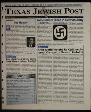 Primary view of object titled 'Texas Jewish Post (Fort Worth, Tex.), Vol. 53, No. 2, Ed. 1 Thursday, January 14, 1999'.
