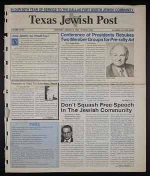 Texas Jewish Post (Fort Worth, Tex.), Vol. 50, No. 1, Ed. 1 Thursday, January 4, 1996