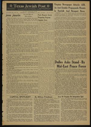 Texas Jewish Post (Fort Worth, Tex.), Vol. 12, No. 39, Ed. 1 Thursday, September 25, 1958
