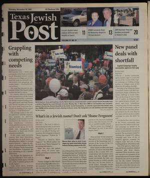 Texas Jewish Post (Fort Worth, Tex.), Vol. 57, No. 47, Ed. 1 Thursday, November 20, 2003