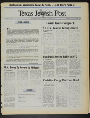 Texas Jewish Post (Fort Worth, Tex.), Vol. 42, No. 6, Ed. 1 Thursday, February 11, 1988