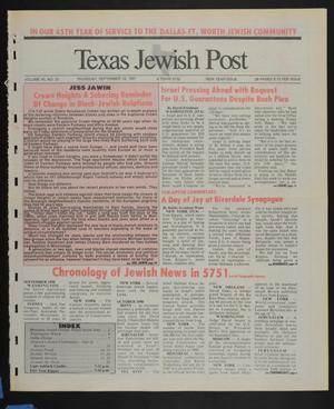 Primary view of Texas Jewish Post (Fort Worth, Tex.), Vol. 45, No. 37, Ed. 1 Thursday, September 12, 1991