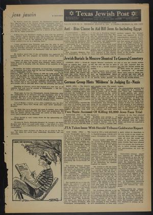 Texas Jewish Post (Fort Worth, Tex.), Vol. 17, No. 35, Ed. 1 Thursday, August 29, 1963