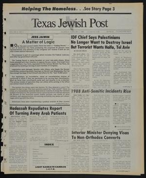 Texas Jewish Post (Fort Worth, Tex.), Vol. 43, No. 5, Ed. 1 Thursday, February 2, 1989