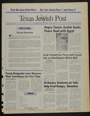 Texas Jewish Post (Fort Worth, Tex.), Vol. 42, No. 32, Ed. 1 Thursday, August 11, 1988