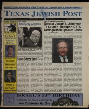 Texas Jewish Post (Fort Worth, Tex.), Vol. 55, No. 21, Ed. 1 Thursday, May 24, 2001