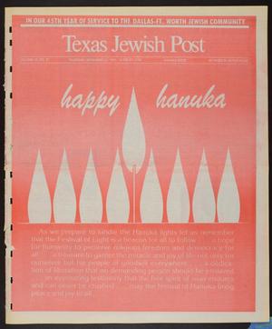 Primary view of object titled 'Texas Jewish Post (Fort Worth, Tex.), Vol. 45, No. 47, Ed. 1 Thursday, November 21, 1991'.