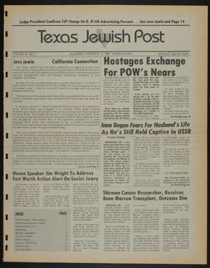 Primary view of object titled 'Texas Jewish Post (Fort Worth, Tex.), Vol. 42, No. 7, Ed. 1 Thursday, February 12, 1987'.