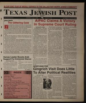 Texas Jewish Post (Fort Worth, Tex.), Vol. 52, No. 23, Ed. 1 Thursday, June 4, 1998