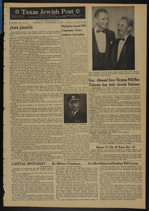 Texas Jewish Post (Fort Worth, Tex.), Vol. 12, No. 45, Ed. 1 Thursday, November 6, 1958