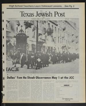 Texas Jewish Post (Fort Worth, Tex.), Vol. 43, No. 17, Ed. 1 Thursday, April 27, 1989