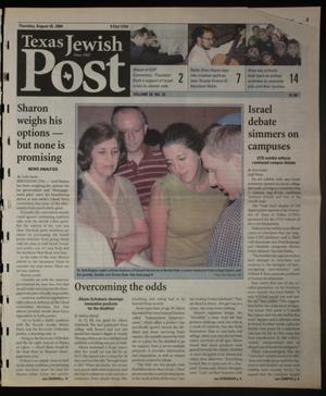 Texas Jewish Post (Fort Worth, Tex.), Vol. 58, No. 35, Ed. 1 Thursday, August 26, 2004