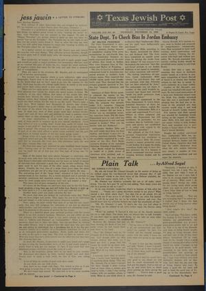 Primary view of object titled 'Texas Jewish Post (Fort Worth, Tex.), Vol. 13, No. 50, Ed. 1 Thursday, December 10, 1959'.