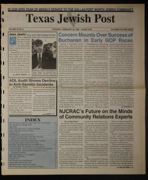 Texas Jewish Post (Fort Worth, Tex.), Vol. 50, No. 8, Ed. 1 Thursday, February 22, 1996