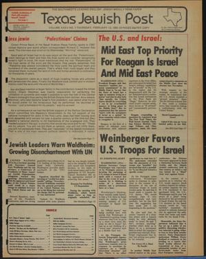 Texas Jewish Post (Fort Worth, Tex.), Vol. 35, No. 7, Ed. 1 Thursday, February 12, 1981