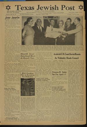 Texas Jewish Post (Fort Worth, Tex.), Vol. 8, No. 14, Ed. 1 Thursday, April 8, 1954