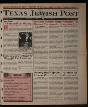 Texas Jewish Post (Fort Worth, Tex.), Vol. 52, No. 27, Ed. 1 Thursday, July 2, 1998