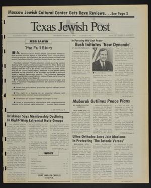 Primary view of object titled 'Texas Jewish Post (Fort Worth, Tex.), Vol. 43, No. 9, Ed. 1 Thursday, March 2, 1989'.