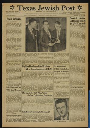 Texas Jewish Post (Fort Worth, Tex.), Vol. 10, No. 3, Ed. 1 Thursday, January 19, 1956
