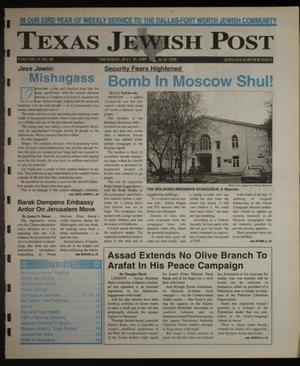Primary view of object titled 'Texas Jewish Post (Fort Worth, Tex.), Vol. 53, No. 30, Ed. 1 Thursday, July 29, 1999'.
