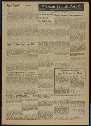Texas Jewish Post (Fort Worth, Tex.), Vol. 15, No. 2, Ed. 1 Thursday, January 12, 1961