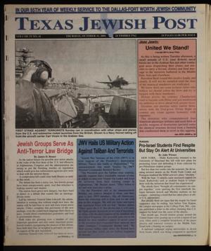 Texas Jewish Post (Fort Worth, Tex.), Vol. 55, No. 41, Ed. 1 Thursday, October 11, 2001