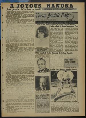 Texas Jewish Post (Fort Worth, Tex.), Vol. 22, No. 50, Ed. 1 Thursday, December 12, 1968