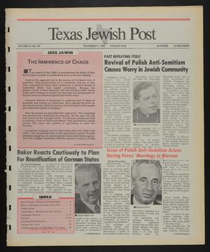 Texas Jewish Post (Fort Worth, Tex.), Vol. 43, No. 49, Ed. 1 Thursday, December 7, 1989