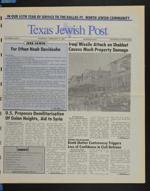 Texas Jewish Post (Fort Worth, Tex.), Vol. 45, No. 7, Ed. 1 Thursday, February 14, 1991