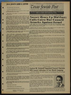 Texas Jewish Post (Fort Worth, Tex.), Vol. 23, No. 46, Ed. 1 Thursday, November 13, 1969
