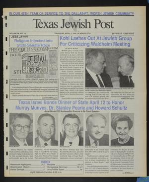 Texas Jewish Post (Fort Worth, Tex.), Vol. 46, No. 14, Ed. 1 Thursday, April 2, 1992