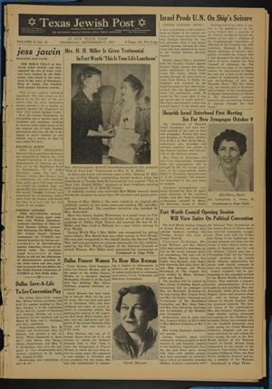 Texas Jewish Post (Fort Worth, Tex.), Vol. 10, No. 39, Ed. 1 Thursday, September 27, 1956