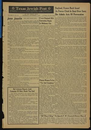 Texas Jewish Post (Fort Worth, Tex.), Vol. 10, No. 44, Ed. 1 Thursday, November 1, 1956