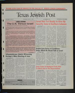 Texas Jewish Post (Fort Worth, Tex.), Vol. 45, No. 28, Ed. 1 Thursday, July 11, 1991
