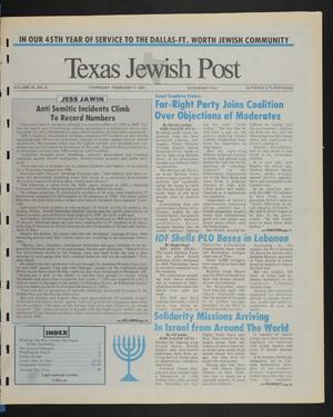Texas Jewish Post (Fort Worth, Tex.), Vol. 45, No. 6, Ed. 1 Thursday, February 7, 1991