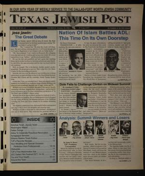 Texas Jewish Post (Fort Worth, Tex.), Vol. 50, No. 41, Ed. 1 Thursday, October 10, 1996