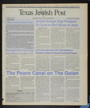 Texas Jewish Post (Fort Worth, Tex.), Vol. 46, No. 17, Ed. 1 Thursday, April 23, 1992