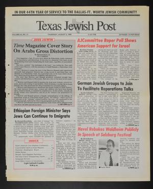 Texas Jewish Post (Fort Worth, Tex.), Vol. 45, No. 31, Ed. 1 Thursday, August 2, 1990